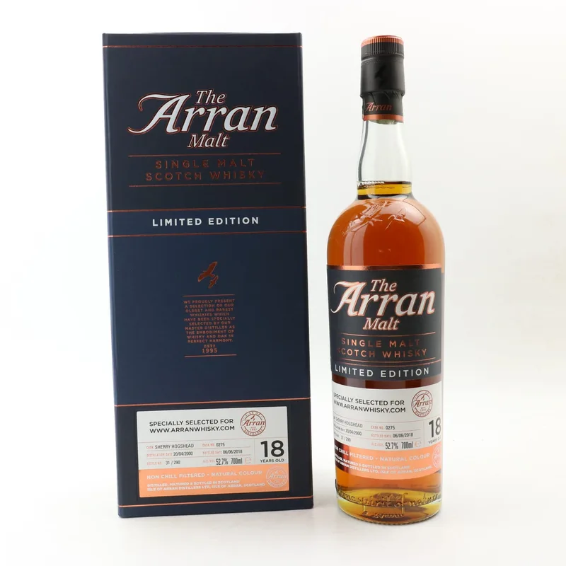 Arran – 2000 18 Year Old Single Cask #275 For www.arranwhisky.com (70cl, 52.7%)