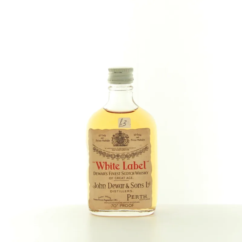 Dewar’s “White Label” (1970s Edition) Miniature
