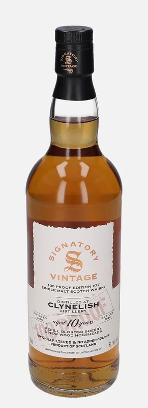 Clynelish – 2016 10 Year Old Signatory Vintage Scotch Whisky Co. 100 Proof Edition #77