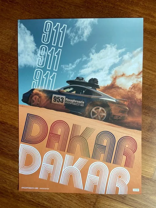 ORIGINAL poster 911 DAKAR - Porsche - NO ENVIO A CANARIAS