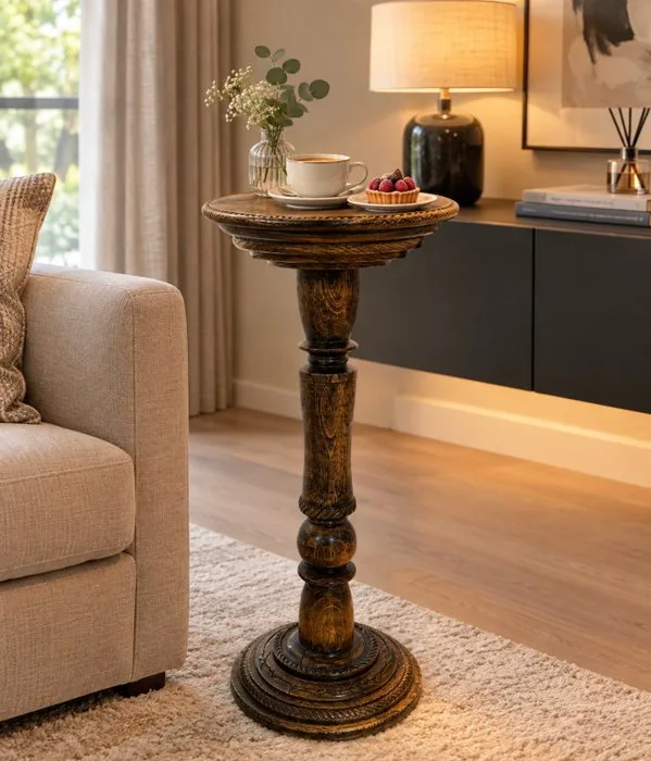 Plant table - Plant table / pedestal, 2-sided - Oak