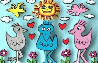 James Rizzi (1950-2011) - Lucky To Be A Bird