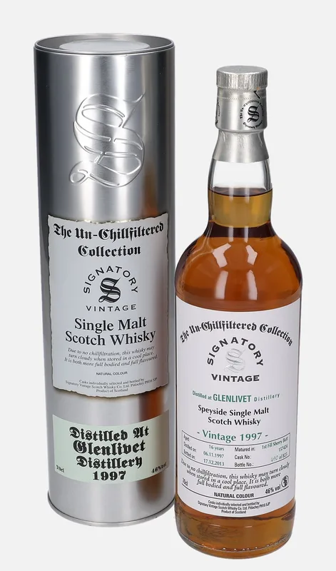 Glenlivet – 1997 16 Year Old Signatory Vintage Scotch Whisky Co. The Un-Chillfiltered Collection