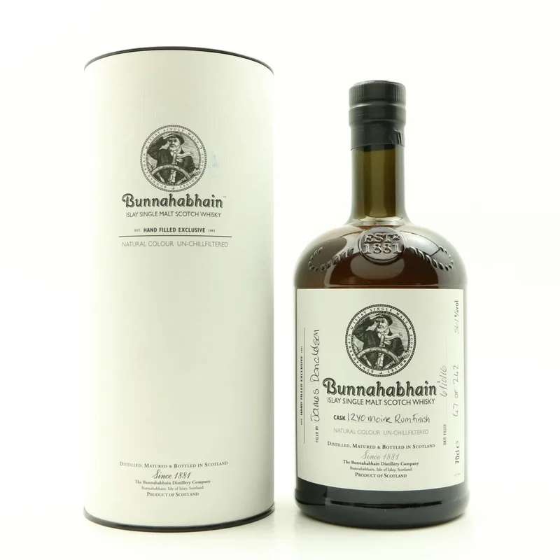 Bunnahabhain – 12 Year Old Moine Rum Finish Hand Filled (70cl, 56.1%)