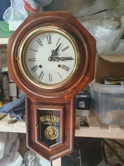 Regulator - Antique Wood - 1950-1960 - Railway clock