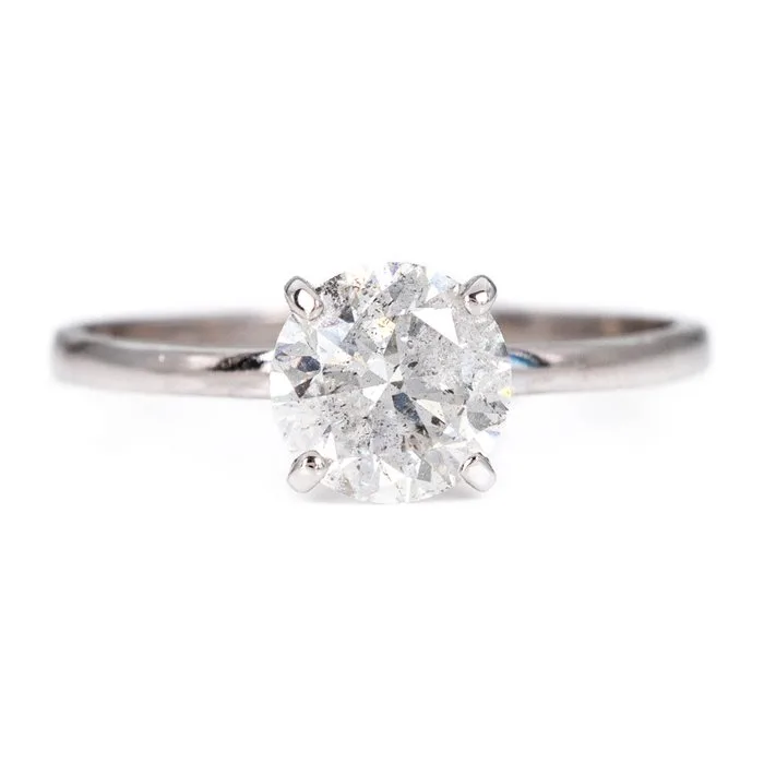 Ring - 14 kt. White gold - 1.19ct. tw. Diamond (Natural) - GWLab