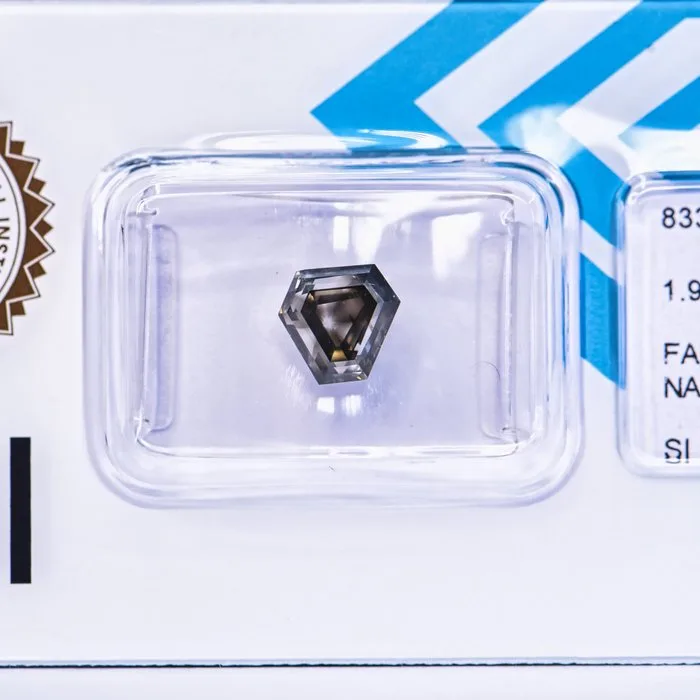 1 pcs Diamond (Natural coloured) - 1.91 ct - Fancy deep Greenish Grey - SI1 - International Gemological Institute (IGI) - VG