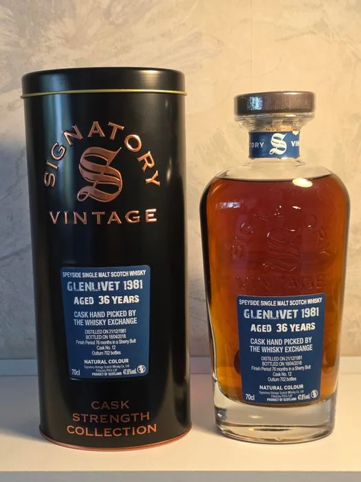 Glenlivet 1981 36 years old Cask no. 12 - Signatory Vintage - b. 2018 - 70cl
