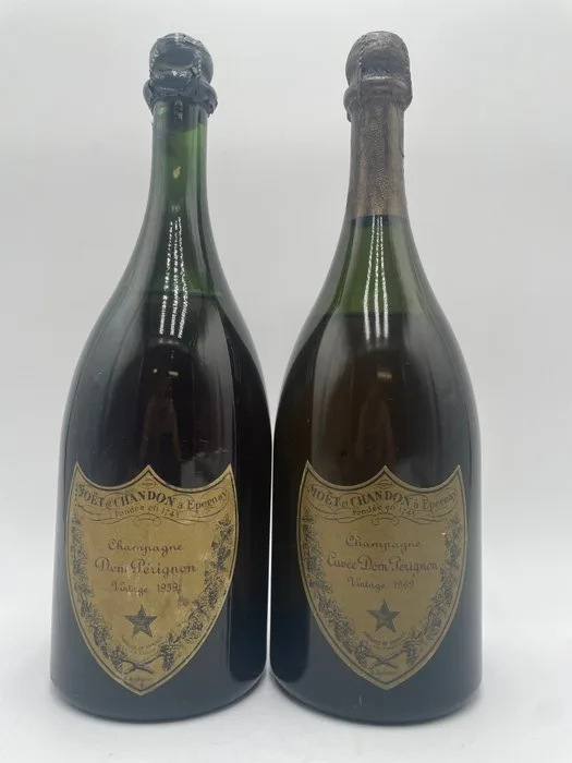 Dom Pérignon, 1959 & 1969 - Champagne Brut - 2 Bottles (0.75L)