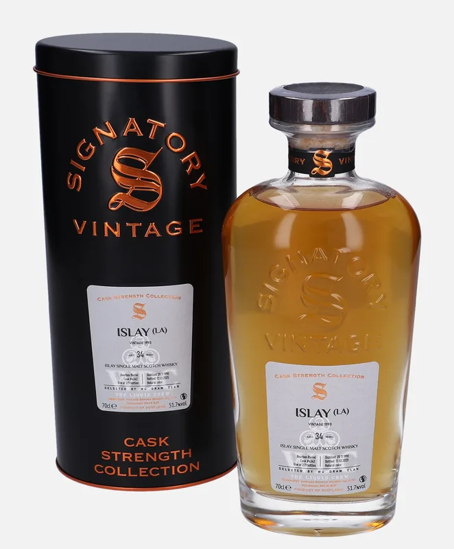 Islay – 1990 34 Year Old Signatory Vintage Scotch Whisky Co. Cask Strength Collection