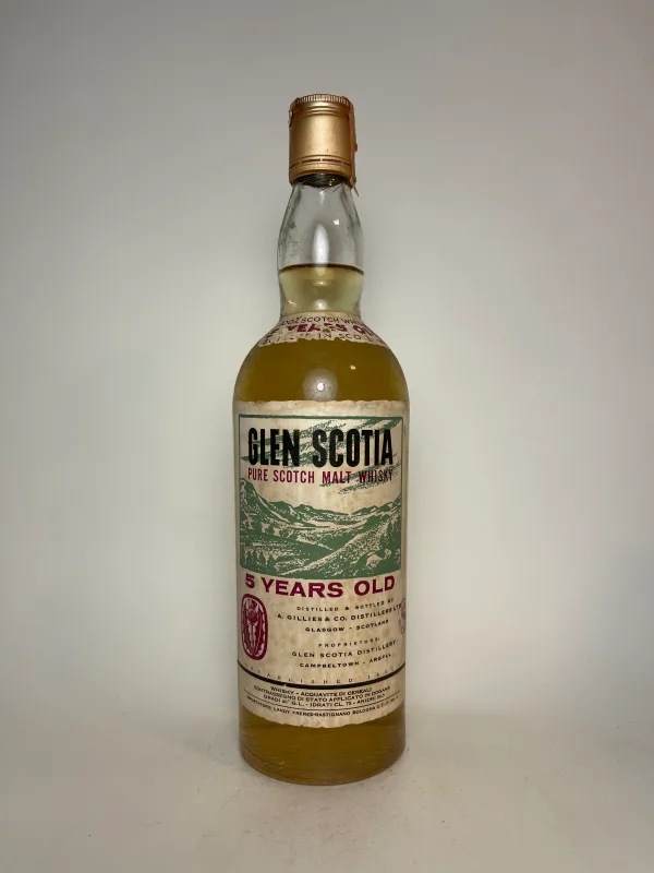 A. Gillies & Co.'s Glen Scotia 5YO Campbeltown Pure Scotch Malt Whisky, 1970s (75cl, 40%)