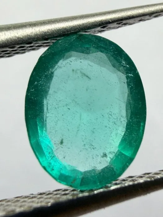 Green Emerald - 1.08 ct - Antwerp Laboratory for Gemstone Testing (ALGT) - Minor Oil