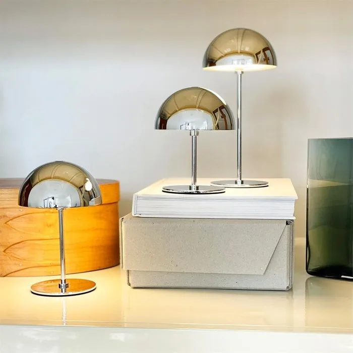 Dyberg Larsen - Table lamp (3) - Along 3set Chrome - With Touch Dimming Function - Metal - 3 Pieces Portable Lamps