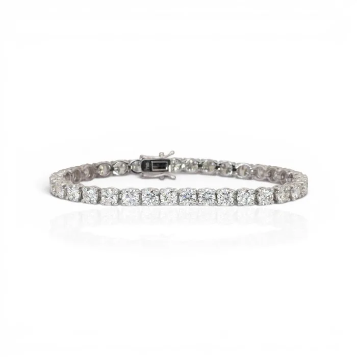 Bracelet - 18 kt. White gold - 13.96ct. tw. Diamond (Natural) - IGI Certified Bracelet