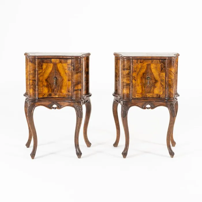 Nightstand (2) - Walnut, Bronze