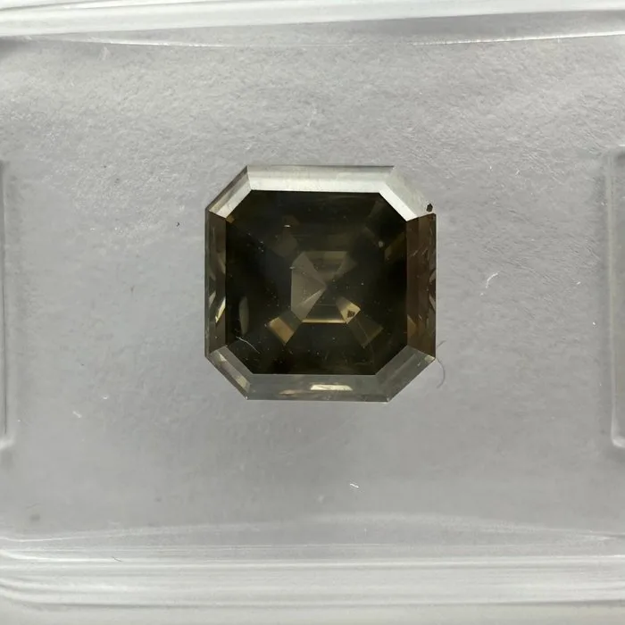 1 pcs Diamond (Natural coloured) - 1.85 ct - Square - Fancy deep Brown, Greenish Grey - SI1 - International Gemological Institute (IGI)
