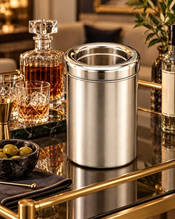 Zanetto - Artigiano del Lusso - Design Italiano - Wine cooler - Silver-plated thermal ice box – Italy – 1980s - Silverplated - Modernism