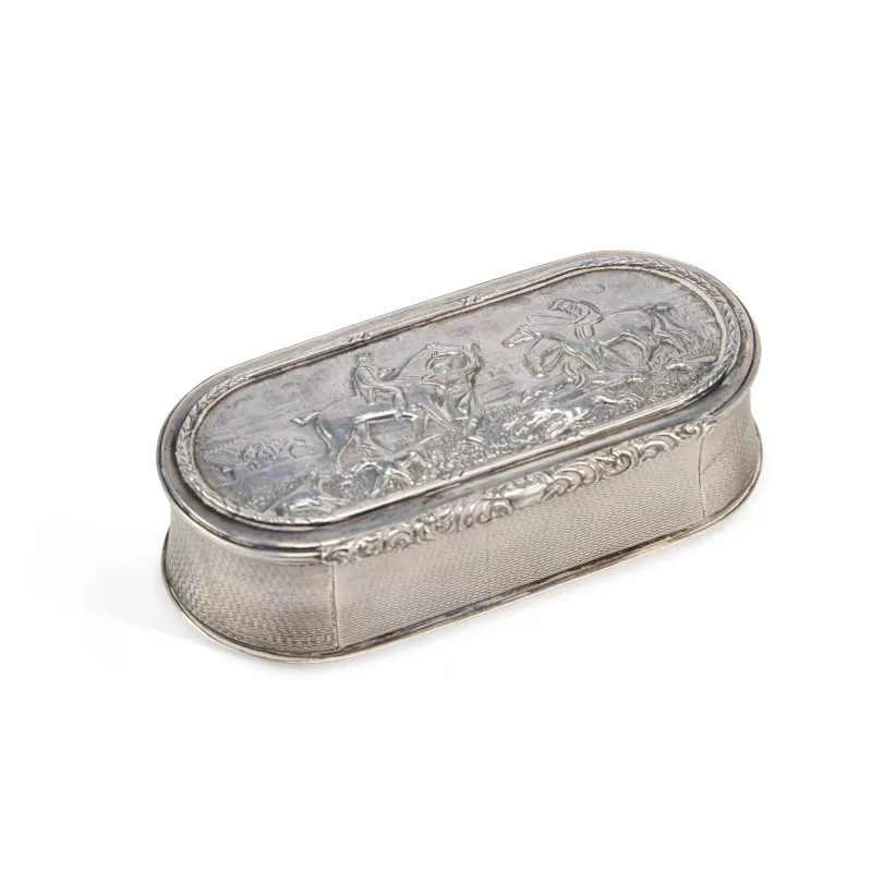 An Elizabeth II Silver Table Snuff Box by Asprey & Co