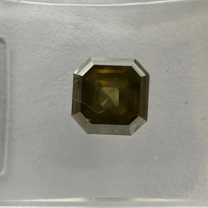 1 pcs Diamond (Natural coloured) - 1.18 ct - Square - Fancy deep Brownish, Greenish Yellow - SI1 - International Gemological Institute (IGI)