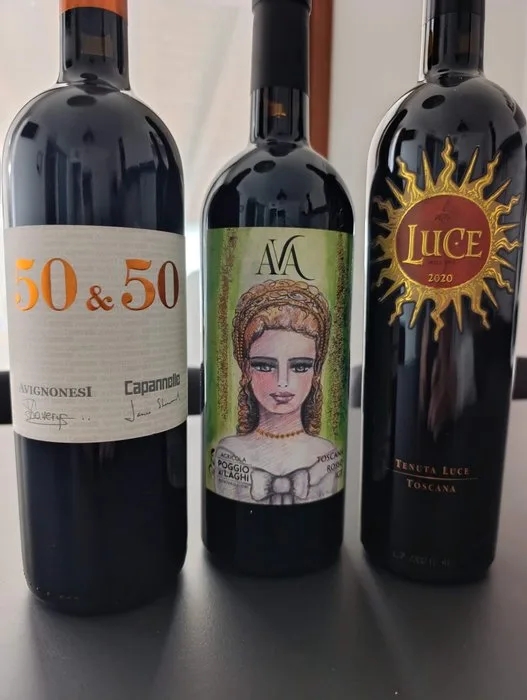 2014 Avignonesi 50&50, 2022 Agricola Poggio ai Laghi AVA & 2020 Tenuta Luce Luce - Tuscany IGT - 3 Bottles (0.75L)