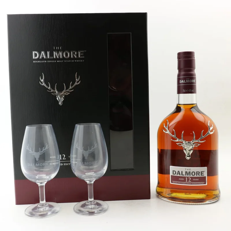 Dalmore – 12 Year Old & Glasses Gift Set (70cl, 40%)