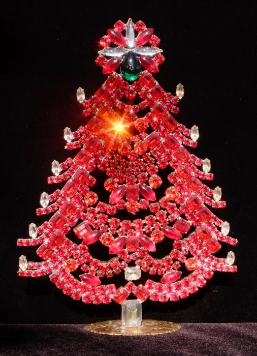 Figurine - Brass, Gold plated, Crystal, Swarovki
