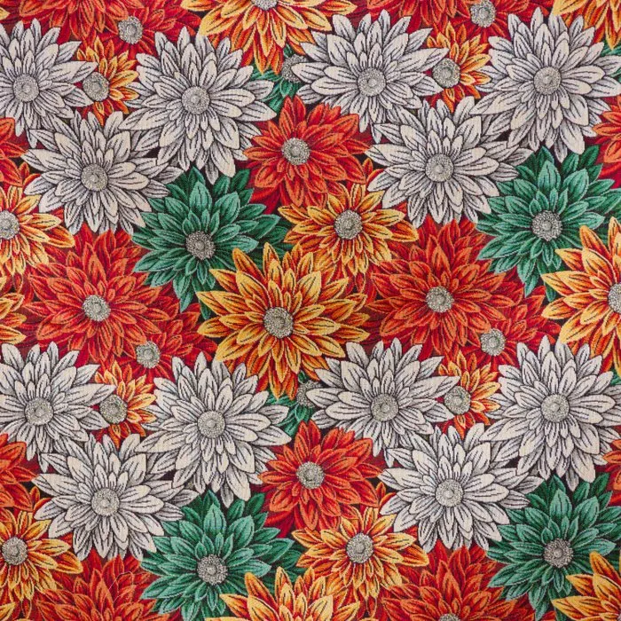 BA152 - Gobelin Fabric with Large Daisy Jacquard, Heavy Upholstery Fabric - Upholstery fabric - 250 cm - 280 cm