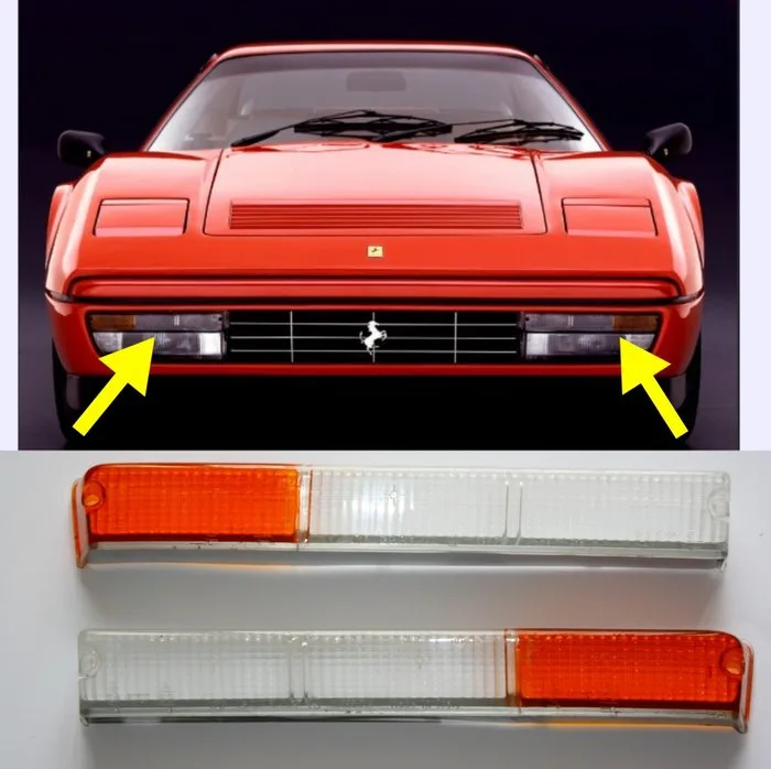 Ferrari 328 / 208 Turbo GTS GTB Indicator Lenses (2) - Ferrari - (New Old Stock) Out of Production