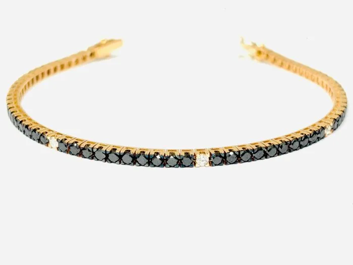 Bracelet - 18 kt. Rose gold - 7.80ct. tw. Diamond (Colour-treated) - Diamond - Made in Italy