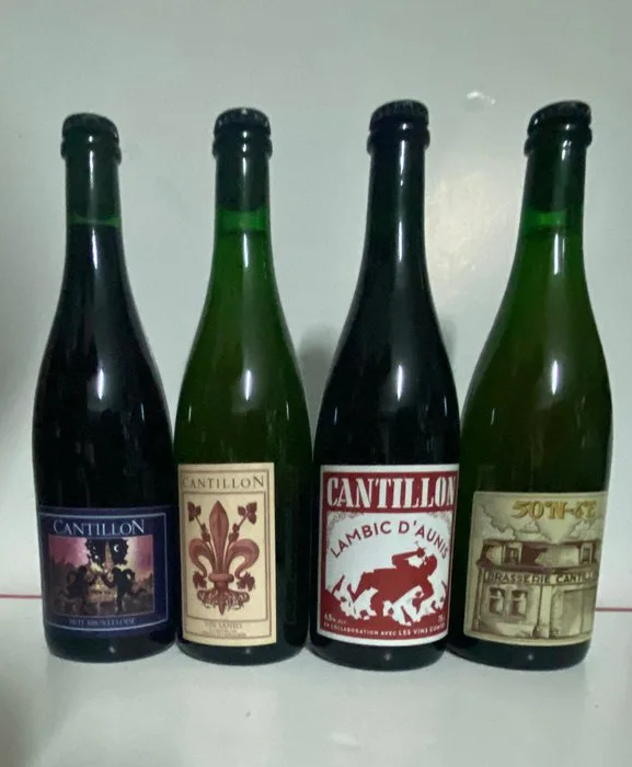 Cantillon - Nuit Bruxelloise 2021, Vinsanto 2022, Lambic d'Aunis 2017 & 50°N-4°E 2022 - 75cl - 4 bottles