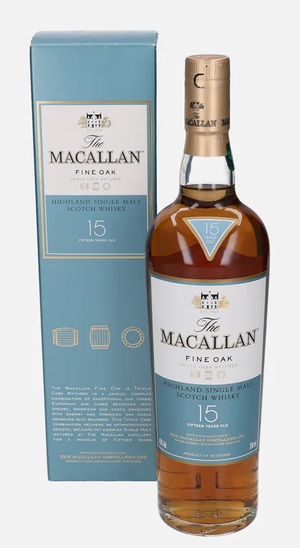 Macallan – 15 Year Old Fine Oak Triple Cask Matured (70cl, 43%)