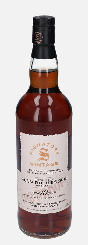 Glenrothes – 2015 10 Year Old Signatory Vintage Scotch Whisky Co. 100 Proof Edition #50