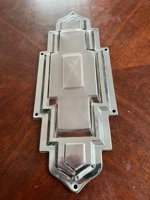 Flush mount wall light - Glass, Steel - Original Art Deco Cross
