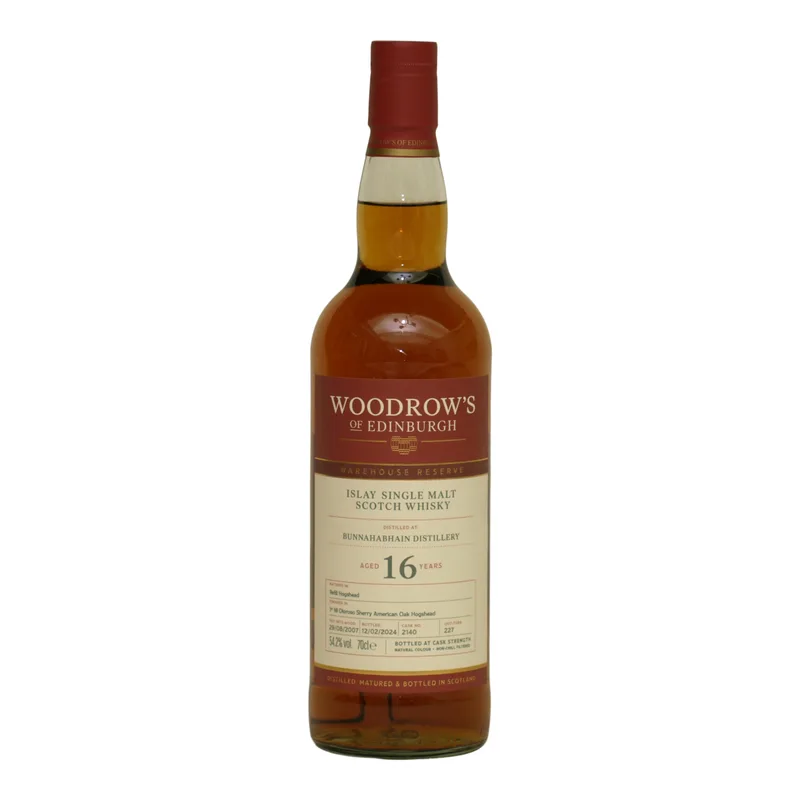 Bunnahabhain – 16 Year Old 2007/2024 Oloroso Finish Woodrow's of Edinburgh
