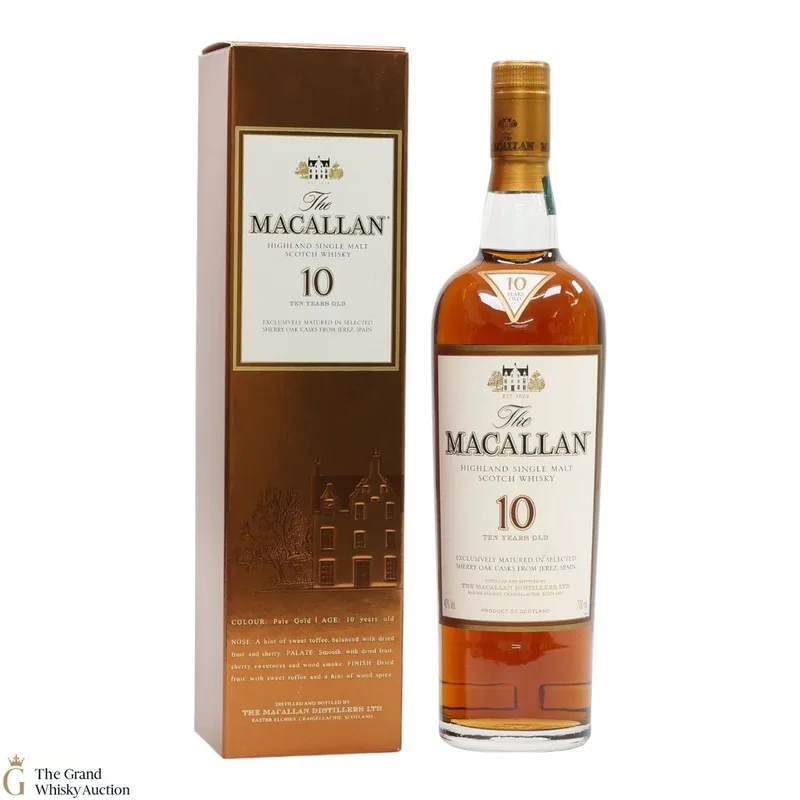 Macallan – 10 Year Old - Sherry Oak (70cl, 40%)