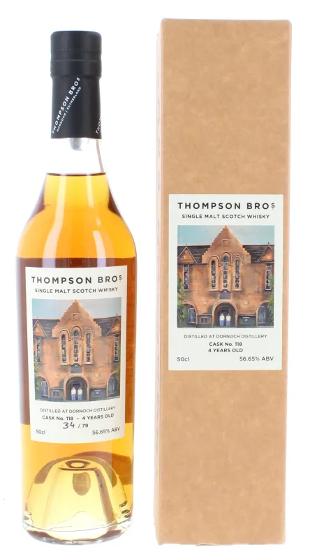 Dornoch – 2018 Thompson Brothers Single Bourbon Cask 4 Year Old #118