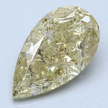 1 pcs Diamond (Natural coloured) - 1.02 ct - Pear - Fancy Yellow - I1 - International Gemological Institute (IGI)