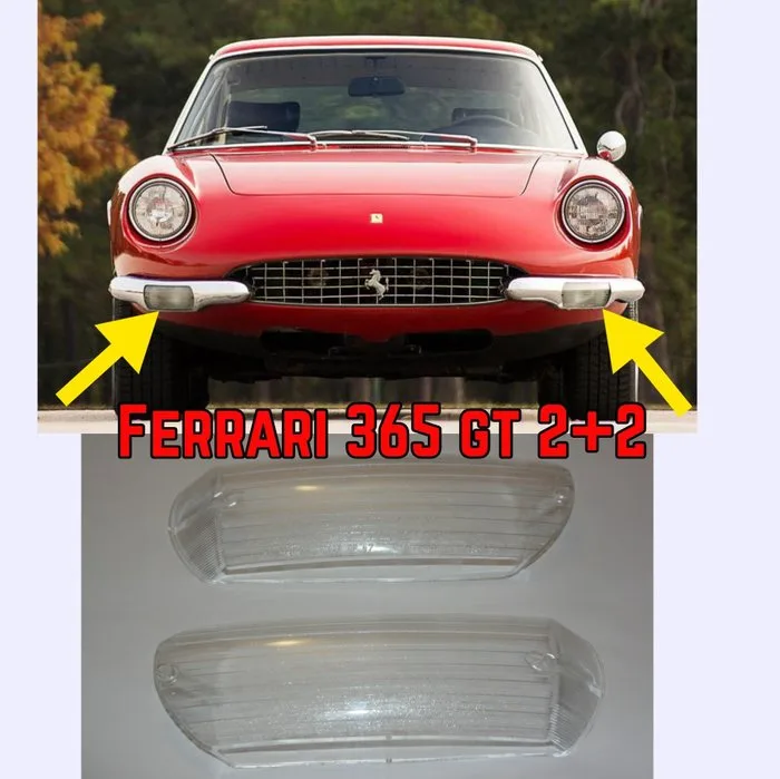 Ferrari 365 GT 2+2 (Queen Mary) Indicator Lenses (2) - Ferrari - (New Old Stock)