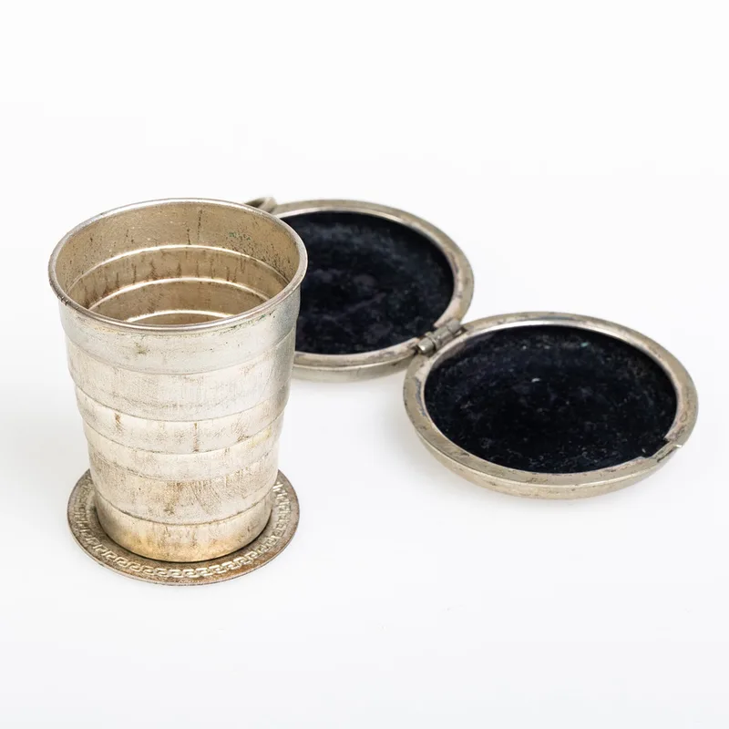 Collapsible Stirrup or Campaign Cup and Case