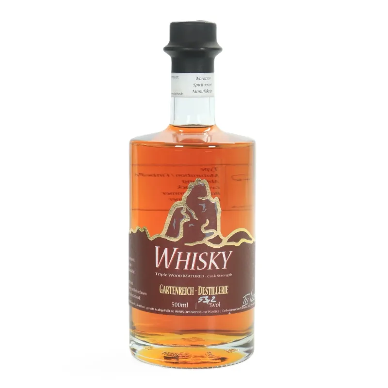 Gartenreich – 5 Year Old 2019 Triple Wood Cask Strength Single Cask German Single Malt Whisky (50cl, 53.2%)