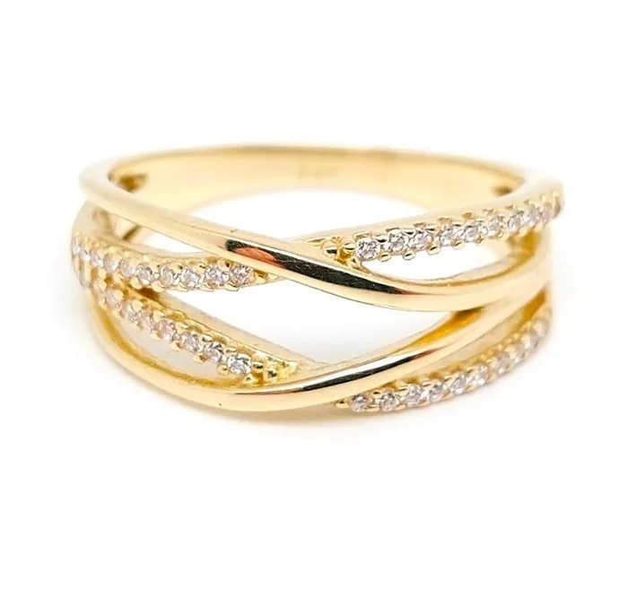 Ring - 14 kt. Yellow gold - 0.50ct. tw. Diamond (Natural) - 1.042