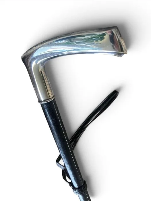 Cane -.835 silver - Antique riding crop
