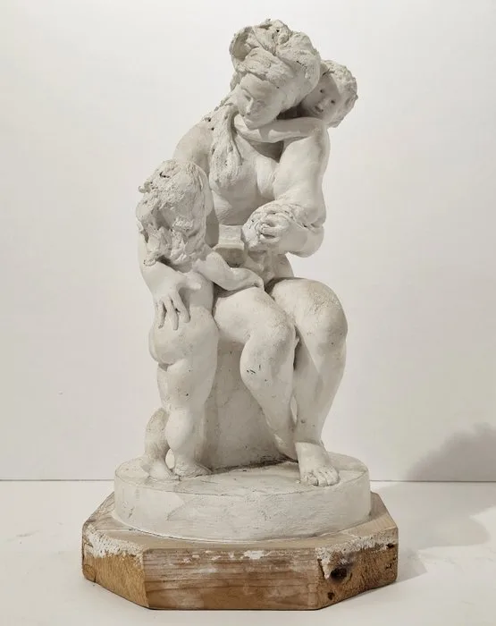 Domenico Antonio Valente (1917 - 2006) - Sculpture, Maternità - 31.5 cm - Plaster