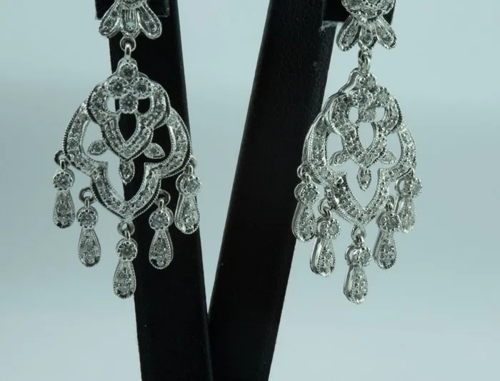 Earrings - 18 kt. White gold Diamond (Natural)