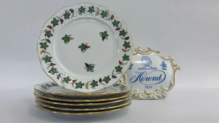 Herend - Dessert service (6) - Porcelain - dessert plate set
