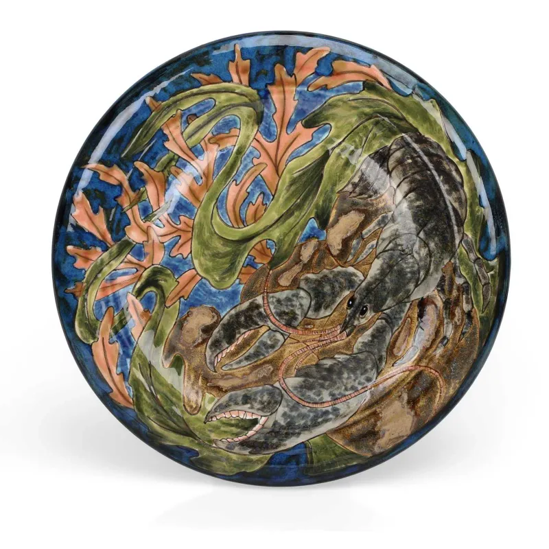 A Cobridge Stoneware Limited Edition 'Lobster' Charger designed by Philip Gibson, dated 1999