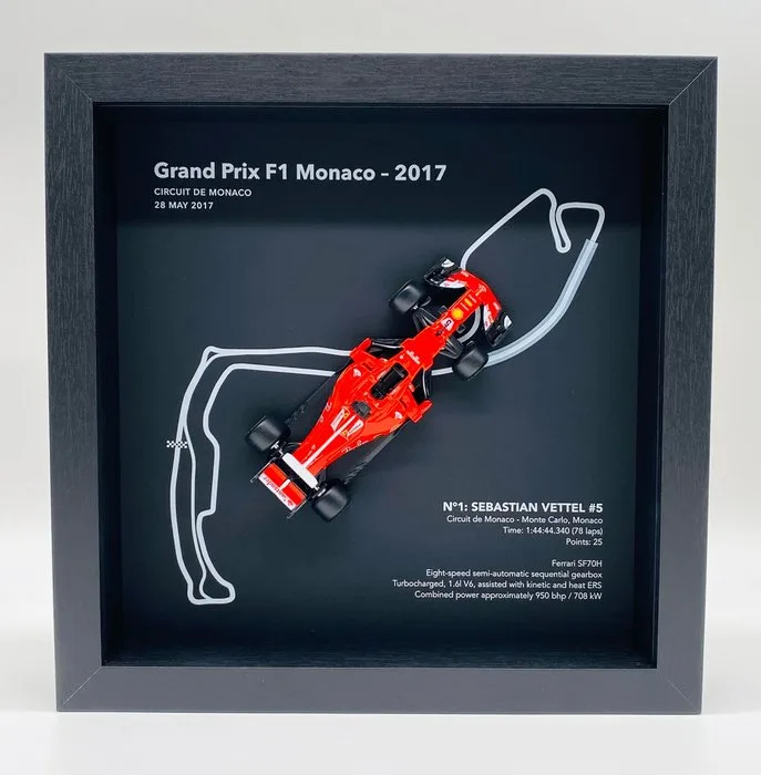 Artwork - Ferrari - Sebastian Vettel - GP F1 Monaco - Circuit de Monaco, Monte Carlo 2017