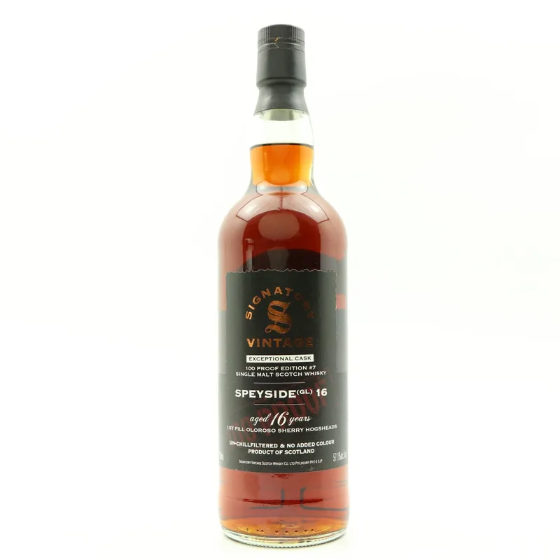 Speyside (GL) – 16 Year Old Signatory 100º Proof Edition #7 (70cl, 57.1%)