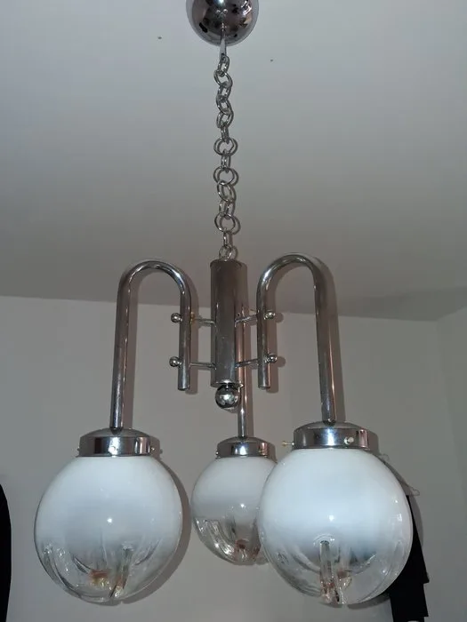 Chandelier - Space Age - iron, aluminum - Space age - Double faced