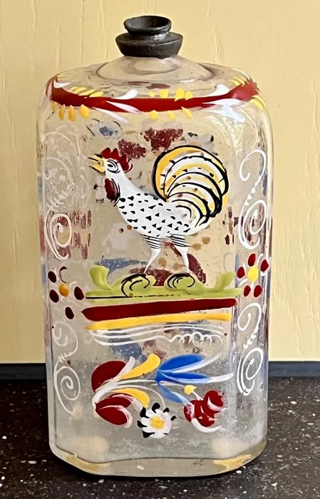 Bottle - Glass, Tin - Mouse bottle / schnapps